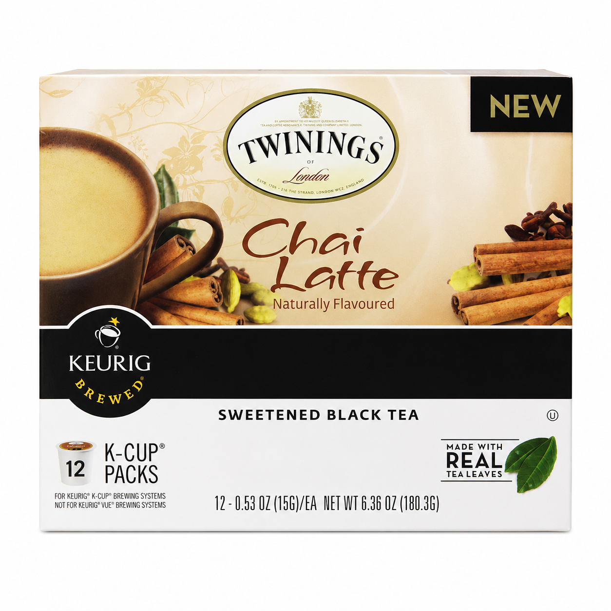 Twinings Chai Latte Tea K-Cups for Keurig Twinings
